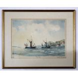 Charles Patrickson, signed in pencil to margin, limited edition (21/850) coloured print, Pin Mill,