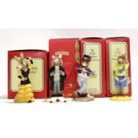 Group of four Bunnikins figures comprising Bronco Bunnikins, Tourist Bunnikins, Hornpiper and