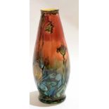 Late 19th century Minton secessionist ware vase, the tapered body with a typical design of