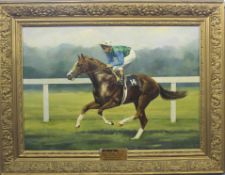 Frank L Geere, signed and dated 82, pair of oils on board, "The Minstrel (L Pigott)" and "Grundy (
