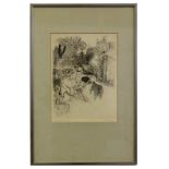 AR Anthony Gross (1905-1984), "Valentine's Fortune", black and white etching, signed, numbered 66/75