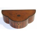 Serpentine shaped wooden box and cover