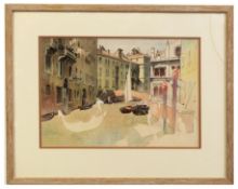 AR Roland F Spencer Ford (1902-1990), Venetian scene, unfinished watercolour, 37 x 51cm