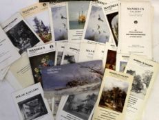 Packet containing 32 Mandell's Gallery exhibition leaflets