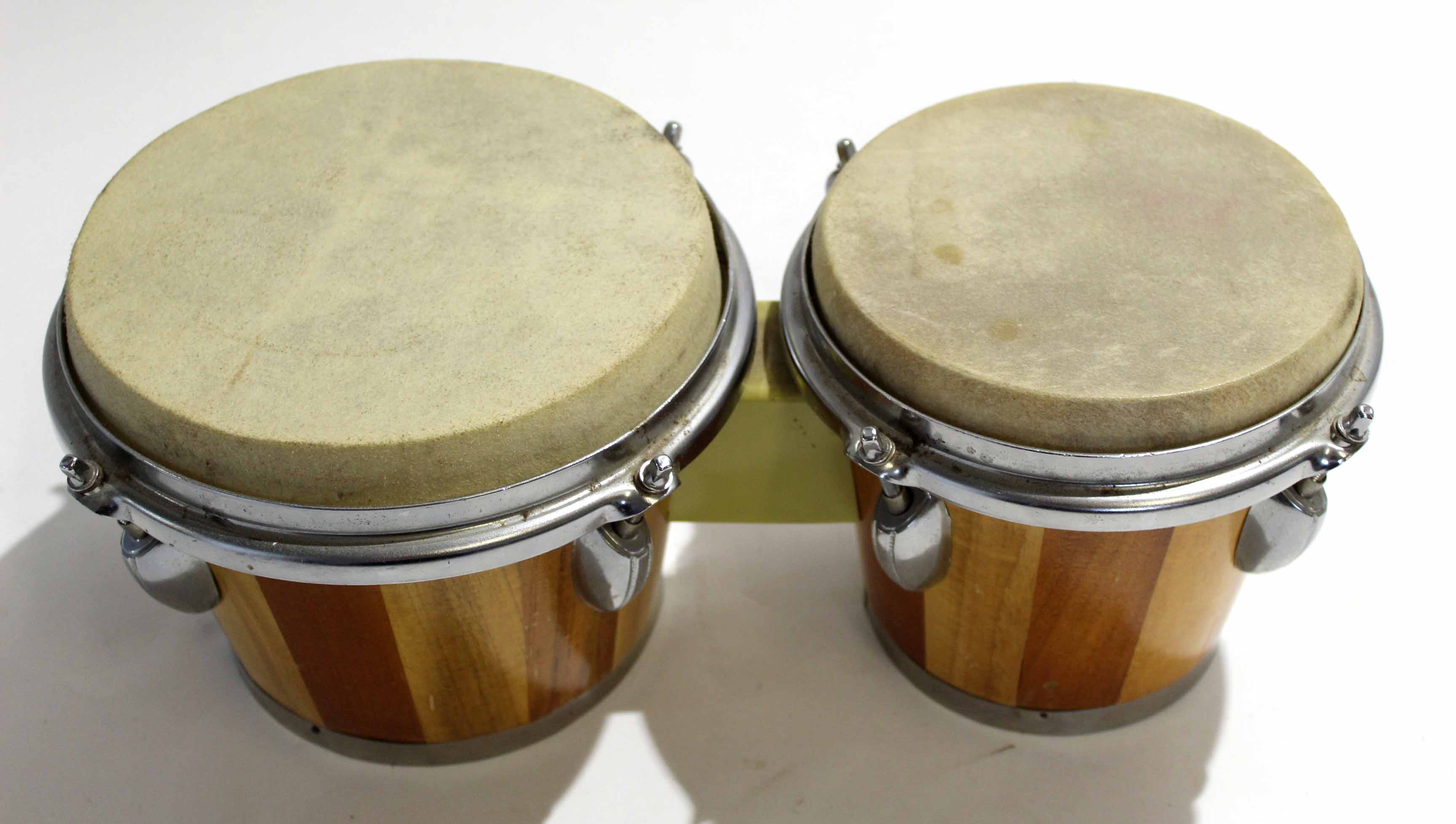 Pair of small drums in wooden case - Image 2 of 3