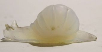 Sabino ware opalescent model of a snail signed to the base, 8cm long