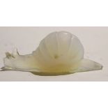 Sabino ware opalescent model of a snail signed to the base, 8cm long