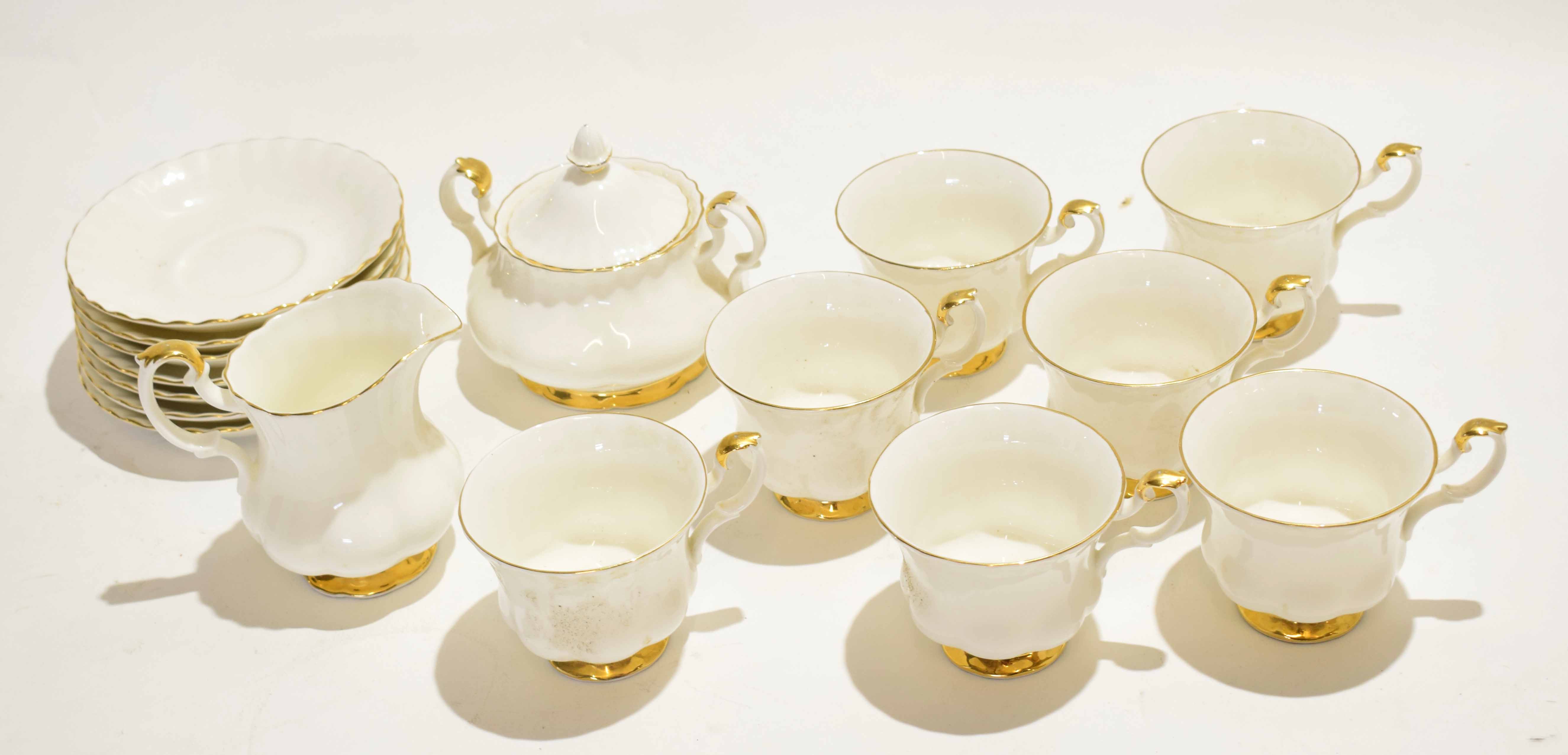 Royal Albert part tea service in the Val D'Or pattern, comprising quantity of tea cups and