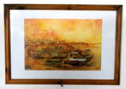 Lorenzo Tony Barron, signed pair of watercolours, "The Quay, Southwold" and "Memories of Pakefield",