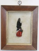 18th/19th century English School, reverse painting on glass, Captain Caddy, 15 x 11cm