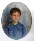 S Bird, signed pair of pastels, Head and shoulders portraits of children, 55 x 45cm, unframed (2)