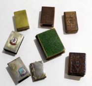 Group of various metal matchbox holders