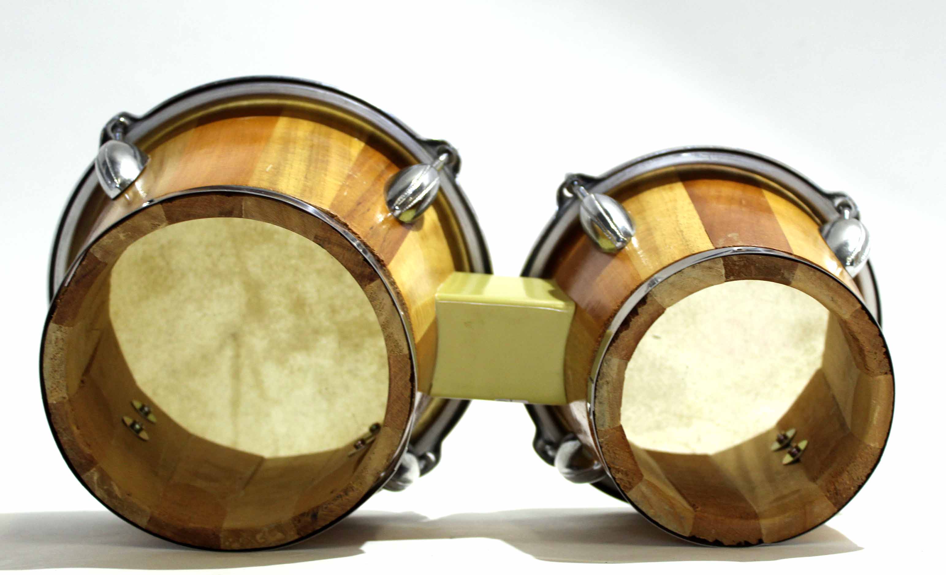 Pair of small drums in wooden case - Image 3 of 3