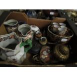 BOX CONTAINING MODERN ORIENTAL WARES, A FURTHER MASON'S JUG ETC