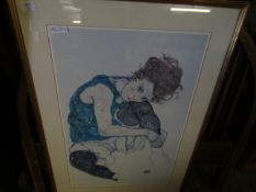 FRAMED PRINT OF A LADY