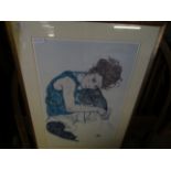 FRAMED PRINT OF A LADY