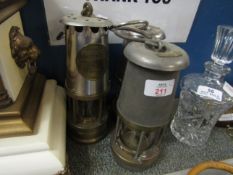 THREE VINTAGE MINERS LAMPS