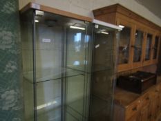 PAIR OF FOUR GLASS DISPLAY CABINETS