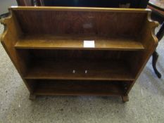 OAK FRAMED THREE FIXED SHELF BOOKCASE