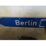 GOOD QUALITY SIGN "BERLIN 9 MILES"