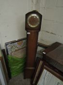 SMALL OAK GRANDMOTHER CLOCK