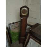 SMALL OAK GRANDMOTHER CLOCK