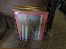 GROUP OF SEVEN GILT FRAMED HUNTING PRINTS