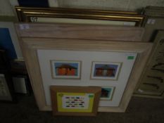 BEECHWOOD FRAMED PICTURES OF HUTS, FURTHER POPPIES ETC