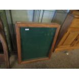 OAK FRAMED TABLE TOP LIFT UP CABINET WITH BAIZE LINED INTERIOR