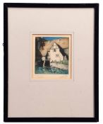 Unknown (20th century) "Streatley Mill", coloured etching, indistinctly signed and inscribed with