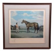 •AR Lionel Hamilton Renwick (1917-2003) Horse and groom, coloured print, signed and numbered 18/250,