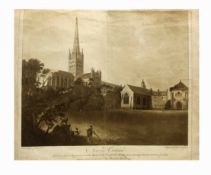 After Charles Catton Snr (1728-1798, British), engraved by V Green and F Jukes, "Norwich Cathedral",