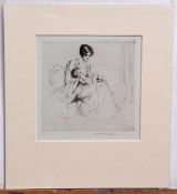 AR ARTHUR W HEINTZELMAN (1890-1965), Mother and child, black and white etching, signed in pencil