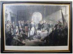 After A H Ritchie, "Washington and His Generals", hand coloured engraving, 60 x 90cm