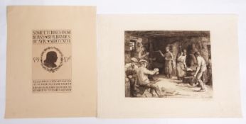 ROBERT BRYDEN (1865-1939), "Etchings from Burns", 6 plates and text, published 1896, assorted