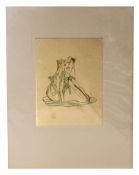 •AR John Austen (1886-1948) Nude Figures, 2 coloured lithographs, 21 x 15cm both mounted but