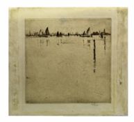 Edward Millington Synge (1860-1913) Venice, black and white etching, signed in pencil to lower right