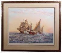 •AR Montague Dawson (1895-1973) "The Corsair", coloured print, signed in pencil to lower right