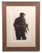 •AR Anna Ravenscroft (Contemporary) "Hill Shepherd", etching, signed, numbered 59/150 and