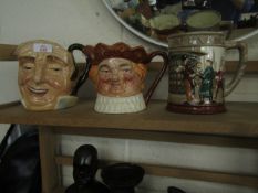 ROYAL DOULTON FARMER JOHN JUG TOGETHER WITH OLD KING COLE AND A FURTHER OLIVER TWIST SERIES WARE