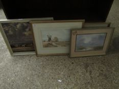 FOUR ASSORTED PICTURES, PRINTS ETC