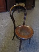 BENTWOOD FRAMED AND SIGNED J & J ROHN CHAIR WITH PRESSED SEAT