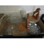 BOX GLASS BOWLS, JUGS ETC