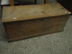19TH CENTURY PINE BLANKET BOX WITH SIDE HANDLES