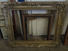 GROUP OF THREE VICTORIAN AND LATER GILT GESSO AND MOULDED PICTURE FRAMES, ASSORTED SIZES (3)
