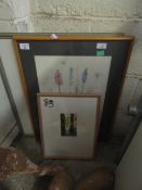 SUE HENDERSON, SIGNED IN PENCIL TO MARGIN, TWO LIMITED EDITION COLOURED ETCHINGS, "DAL CAMPO DEL