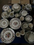 LARGE QTY OF MODERN SPODE CHINESE ROSE DINNER/TEA WARES