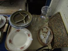 TRAY MIXED PLATES, WATER JUG PART SET ETC