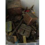 BOX QTY OF GOOD QUALITY PERIOD BRASS FITTINGS ETC