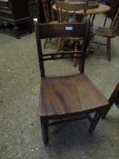 REGENCY MAHOGANY BAR BACK HARD SEATED DINING CHAIR